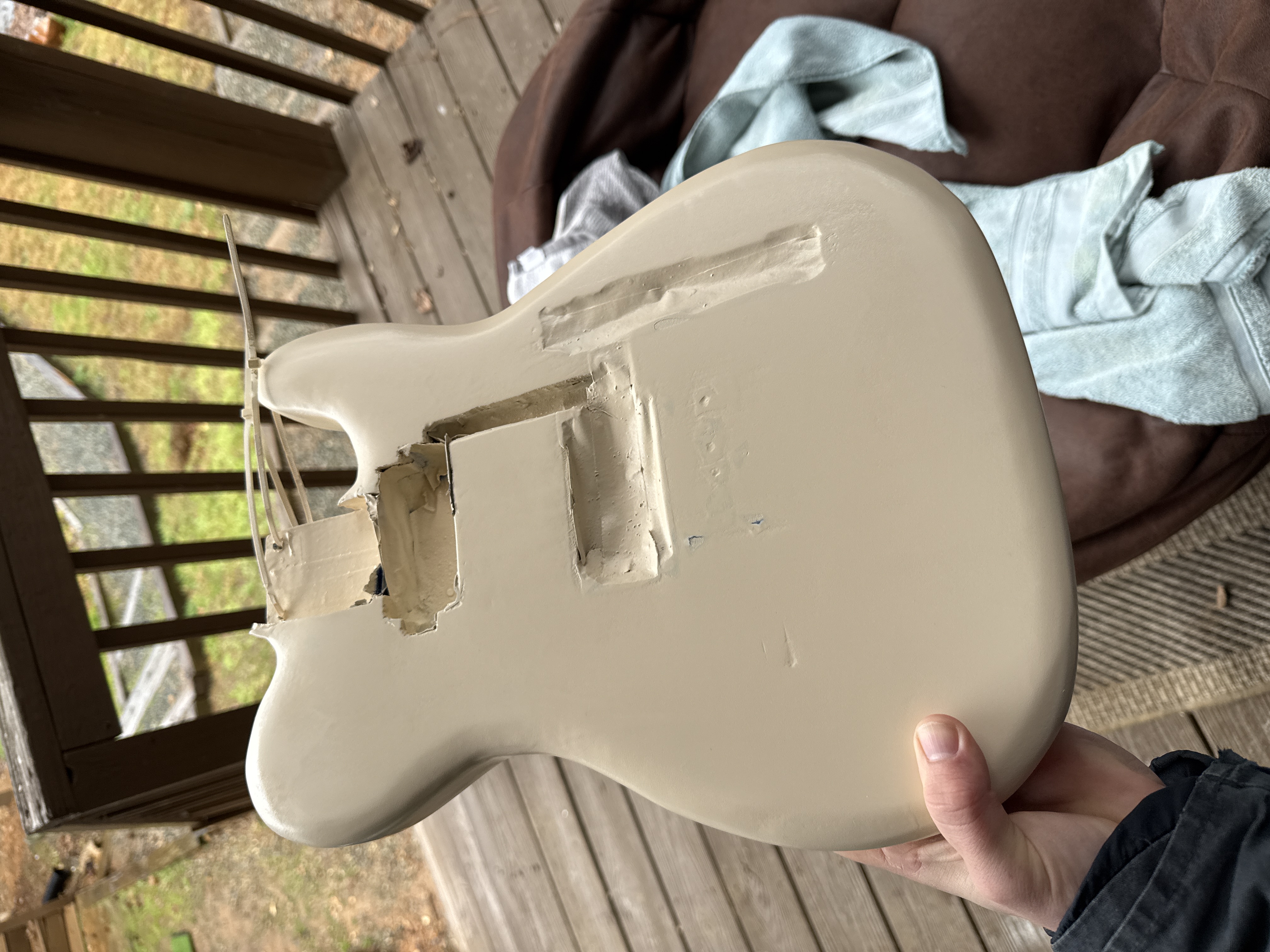 Painted guitar body