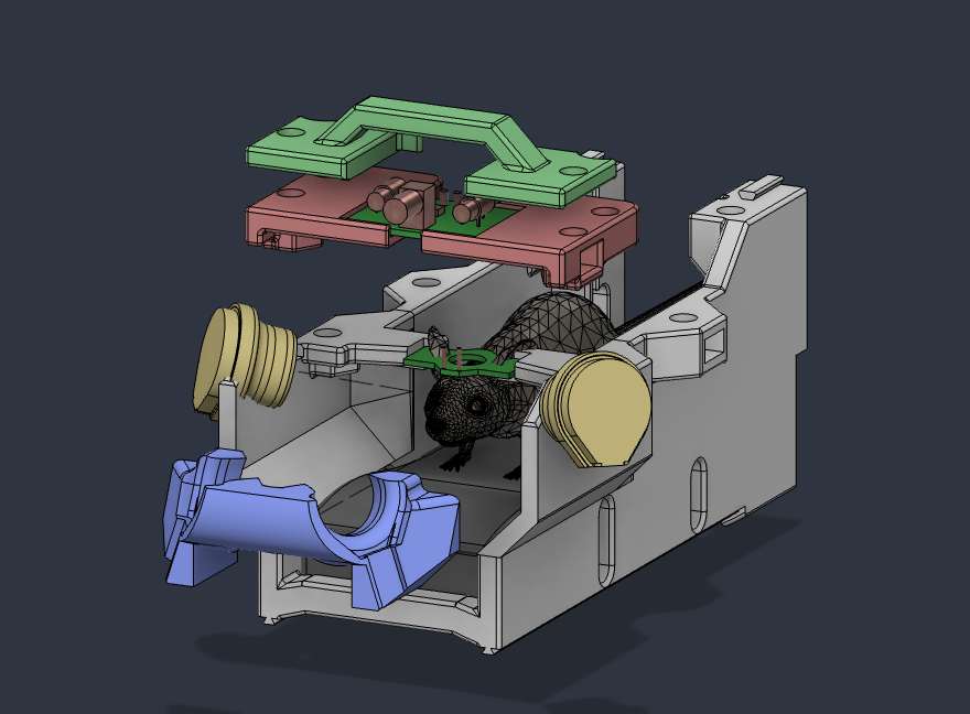 Exploded view of the MouseVR prototype